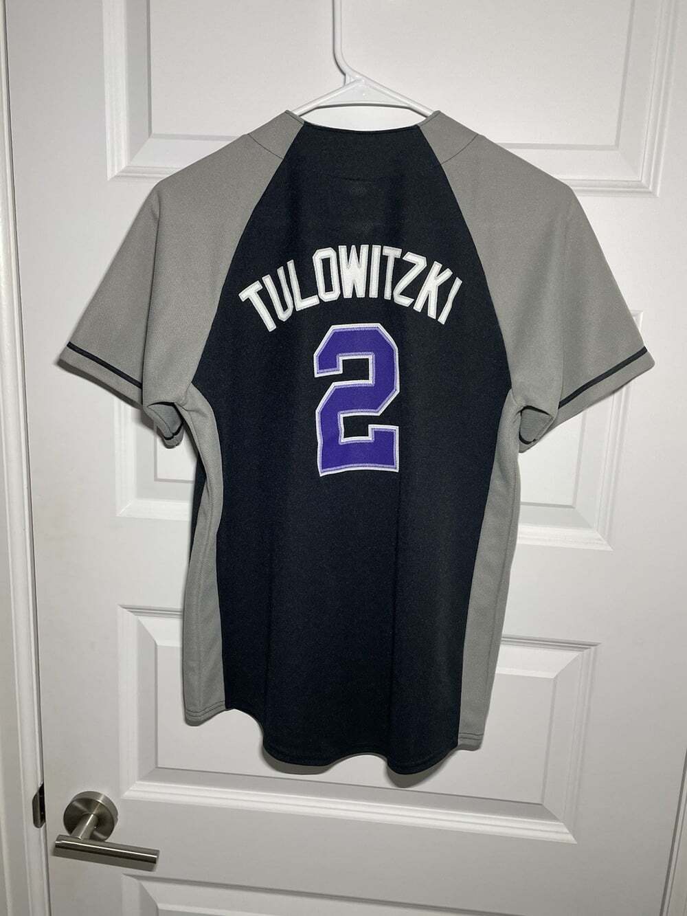 Colorado Rockies TULOWITZKI #2 Youth L/14-16 Genuine MerchandiseMLB Jersey Black